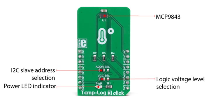Mikroe MIKROE-3326 Temp-Log 3 Click
